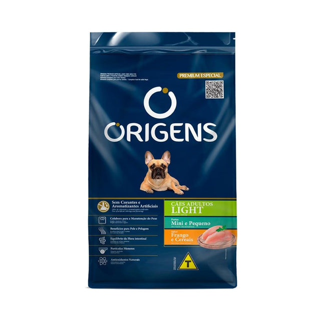 ORIGENS CAES ADULTOS LIGHT MINI/PEQ. FRANGO/CEREAIS 3KG