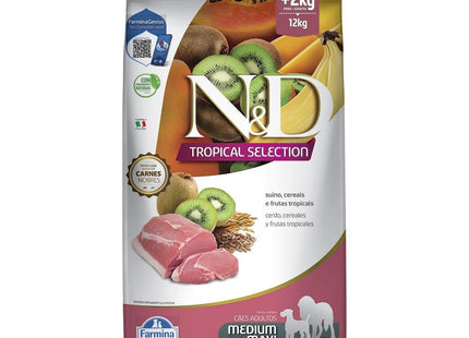 NED TROPICAL CAES ADULTOS SUINO MEDIUM E MAX 12,1KG