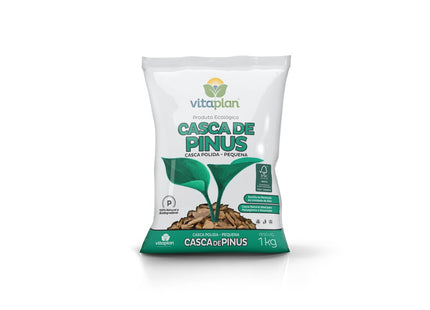 VITAPLAN CASCA DE PINUS POLIDA PEQUENA 1KG