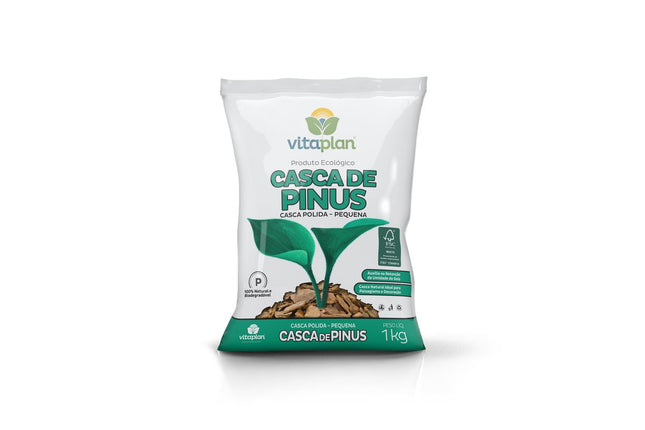 VITAPLAN CASCA DE PINUS POLIDA PEQUENA 1KG