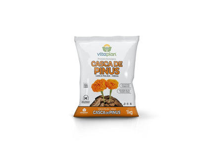 VITAPLAN CASCA DE PINUS POLIDA MEDIA 1KG