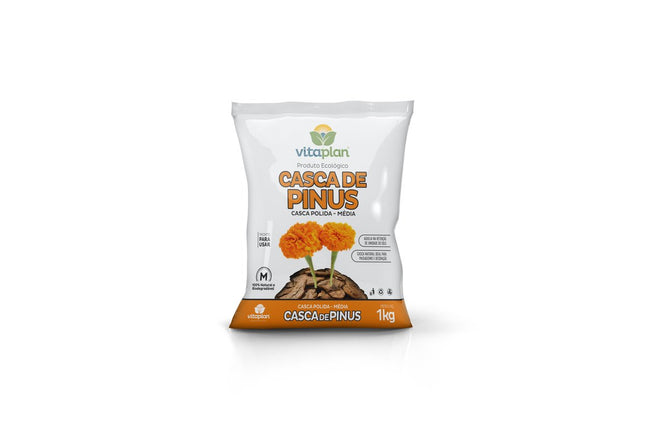 VITAPLAN CASCA DE PINUS POLIDA MEDIA 1KG