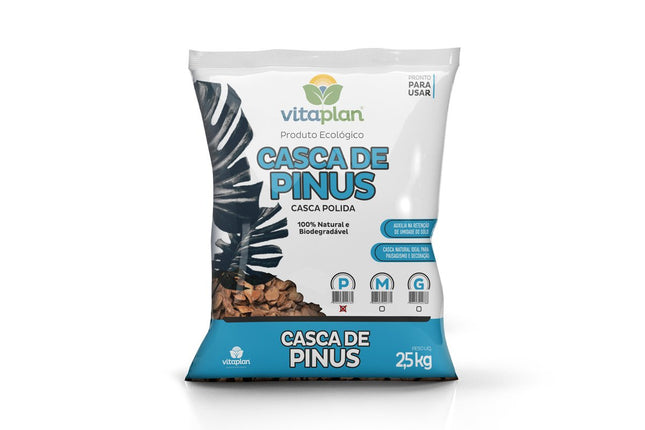 VITAPLAN CASCA DE PINUS POLIDA PEQUENA 2,5KG
