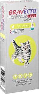 MSD BRAVECTO PLUS GATOS 1,2 A 2,8KG