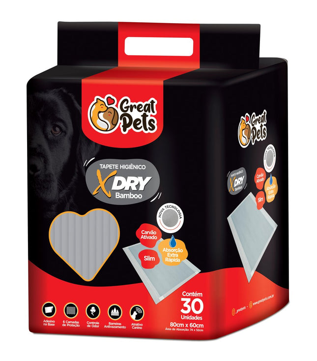 GREAT PETS TAPETE HIG. X-DRY BAMBOO 80X60 - C/30UNI