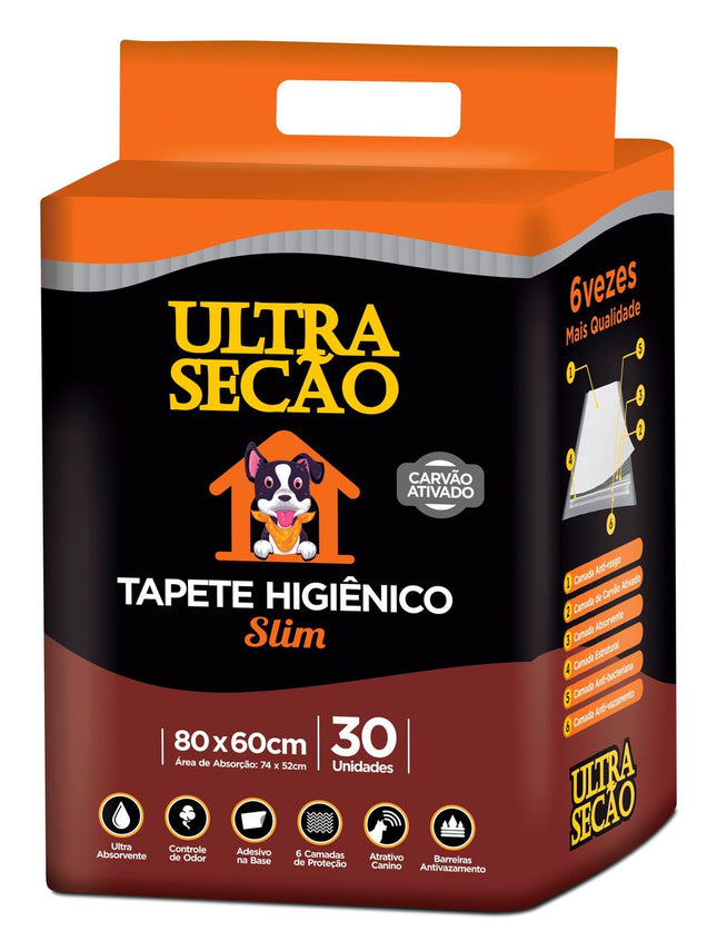 GREAT PETS TAPETE HIG. ULTRA SECAO CARVAO ATIV.  80X60 - C/30UNI