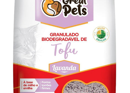 GREAT PETS AREIA BIO DE TOFU LAVANDA 2KG