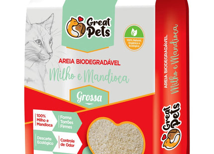 GREAT PETS AREIA BIODEGRADAVEL GROSSA 3,8KG