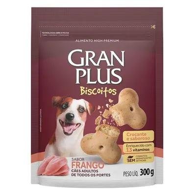 GRAN PLUS BISCOITO CAES ADULTOS FRANGO 300G