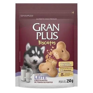 GRAN PLUS BISCOITO CAES FILHOTES LEITE 250G