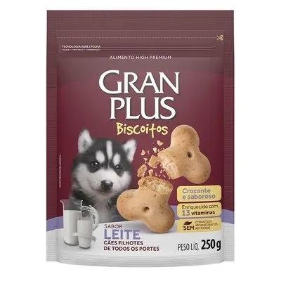 GRAN PLUS BISCOITO CAES FILHOTES LEITE 250G