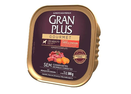 GRAN PLUS GOURMET CAES ADULTOS CARNE/CENOURA 300G