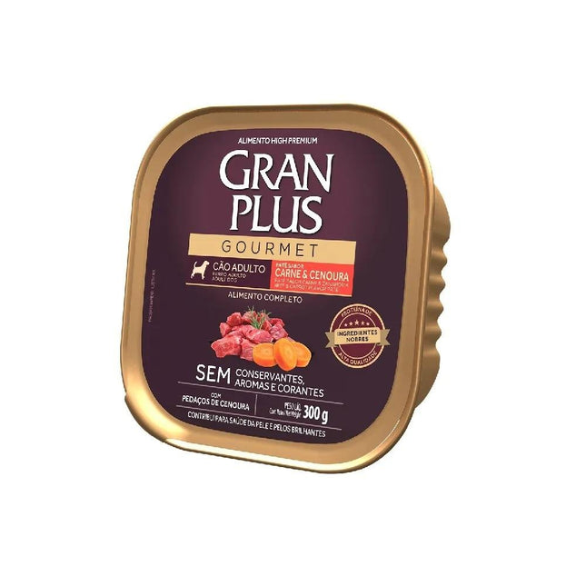 GRAN PLUS GOURMET CAES ADULTOS CARNE/CENOURA 300G