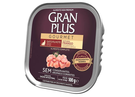 GRAN PLUS GOURMET GATO FILHOTE FRANGO 100G
