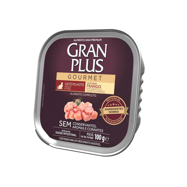 GRAN PLUS GOURMET GATO FILHOTE FRANGO 100G