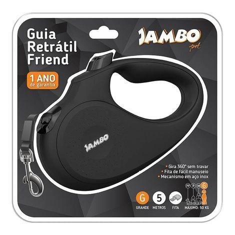 JAMBO GUIA RETRATIL FRIEND GRANDE PRETA