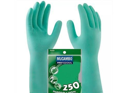 MUCAMBO LUVA LATEX FORRADA VERDE (P)