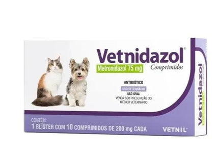 VETNIL VETNIDAZOL 75MG - 10 COMPRIMIDOS