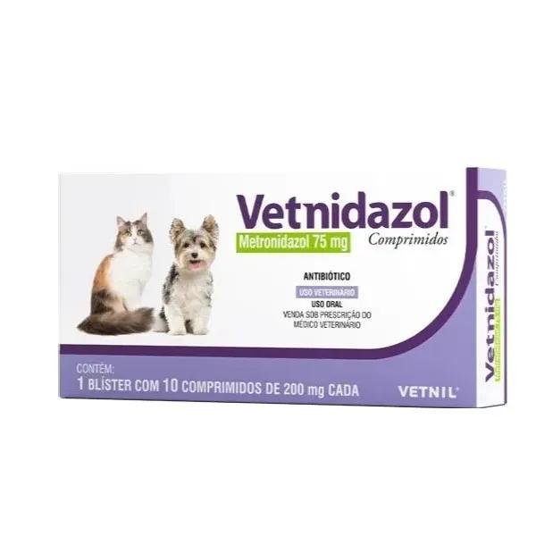 VETNIL VETNIDAZOL 75MG - 10 COMPRIMIDOS