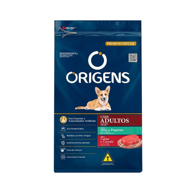 ORIGENS CAES ADULTOS MINI/PEQ. CARNE/CEREAIS 15KG