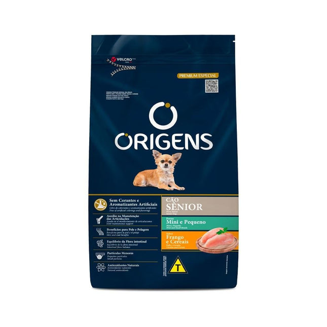 ORIGENS CAES SENIOR MINI/PEQ. FRANGO/CEREAIS 3KG