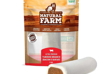 NATURAL FARM OSSO TUBINHO BRANCO BACON/QUEIJO C/1 197G