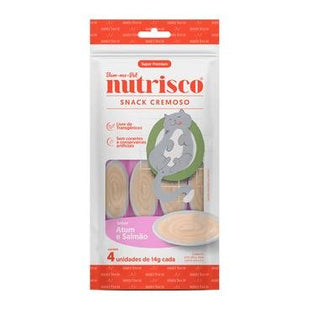 NUTRISCO GATOS SNACK CREMOSO ATUM E SALMAO 56G
