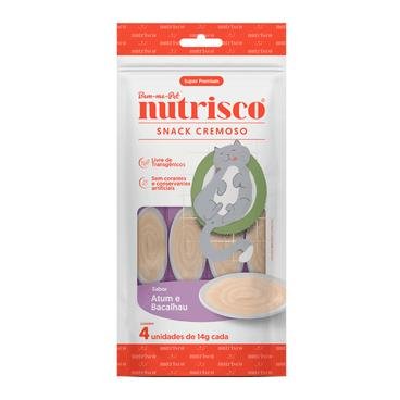 NUTRISCO GATOS SNACK CREMOSO ATUM E BACALHAU 56G