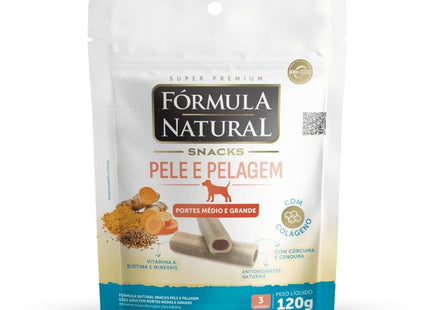 FORMULA NATURAL SNACKS CAES PELE PELAGEM MED/GRAND 120G