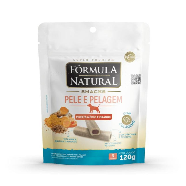FORMULA NATURAL SNACKS CAES PELE PELAGEM MED/GRAND 120G