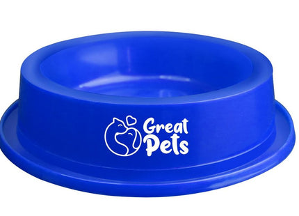 GREAT PETS COMEDOURO PLASTICO REDONDO 300ML - AZUL