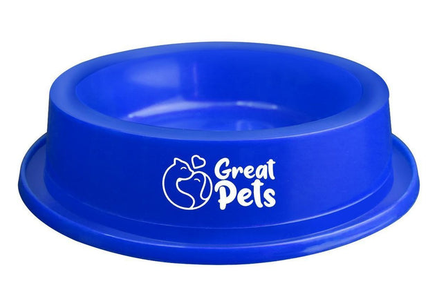 GREAT PETS COMEDOURO PLASTICO REDONDO 900ML - AZUL