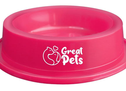 GREAT PETS COMEDOURO PLASTICO REDONDO 600ML - ROSA