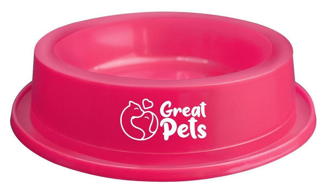 GREAT PETS COMEDOURO PLASTICO REDONDO 600ML - ROSA