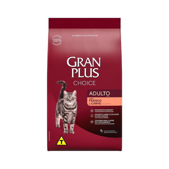 GRAN PLUS CHOICE GATOS ADULTOS FRANGO/CARNE 10,1KG
