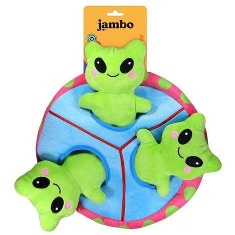 JAMBO BRINQ.  PELUCIA GALAXIA NAVE C/3 ALIENS