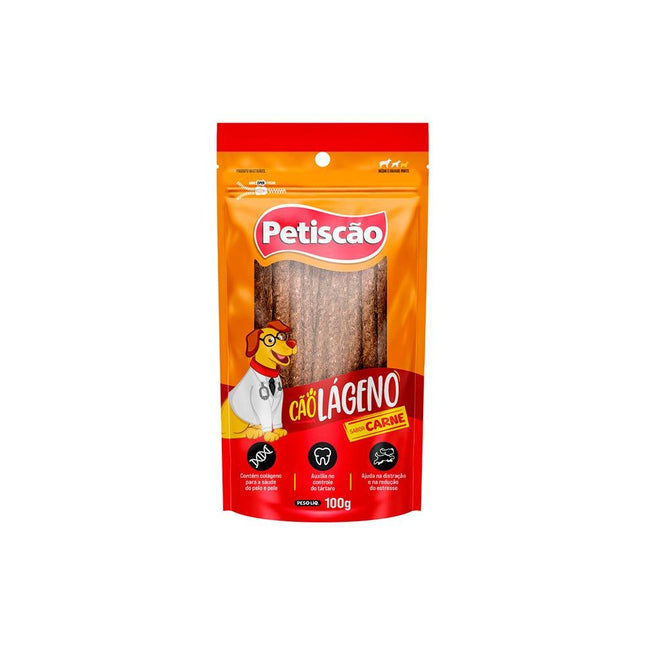 PETISCAO CAOLAGENO CARNE 100G