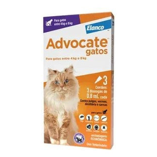 ELANCO ADVOCATE GATOS 4 A 8KG 0,8ML (LEVE 3 PAGUE 2)