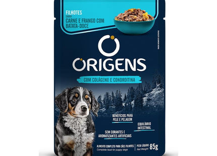 ORIGENS SACHE CAES FILHOTES CARNE/FRANGO 85G