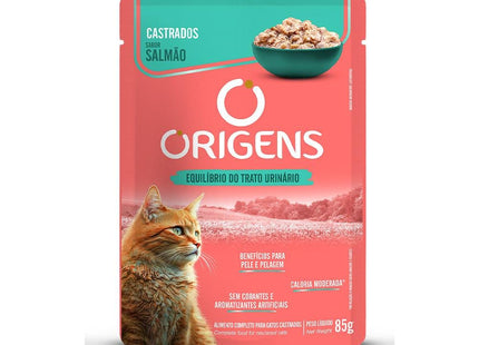 ORIGENS SACHE GATOS ADULTOS CASTRADOS SALMAO 85G