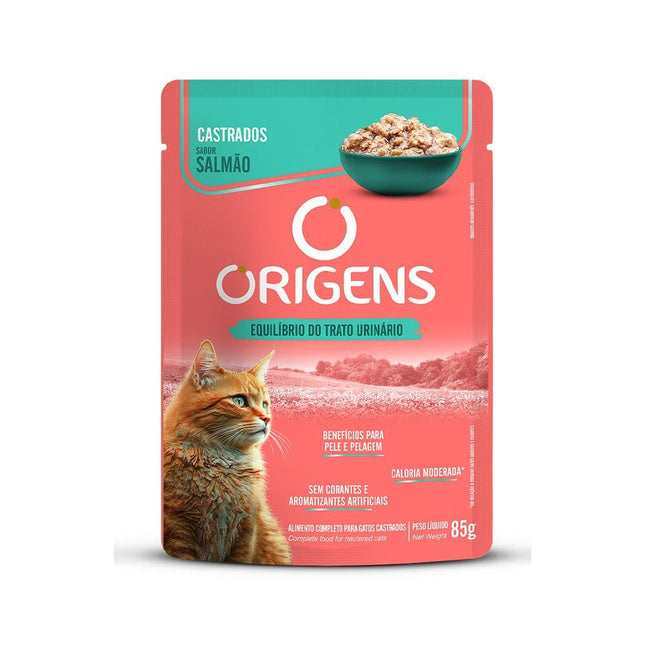 ORIGENS SACHE GATOS ADULTOS CASTRADOS SALMAO 85G
