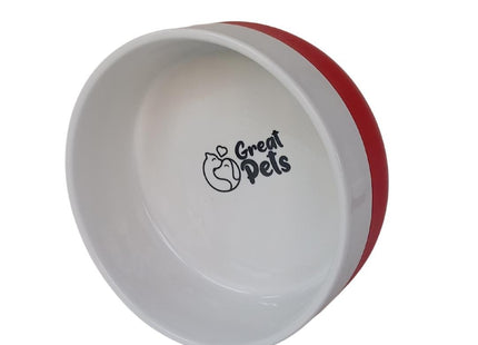 GREAT PETS COMEDOURO CERAMICA/SILICONE VERM 400ML