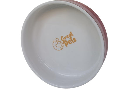 GREAT PETS COMEDOURO CERAMICA PINCEL ROSA 250ML