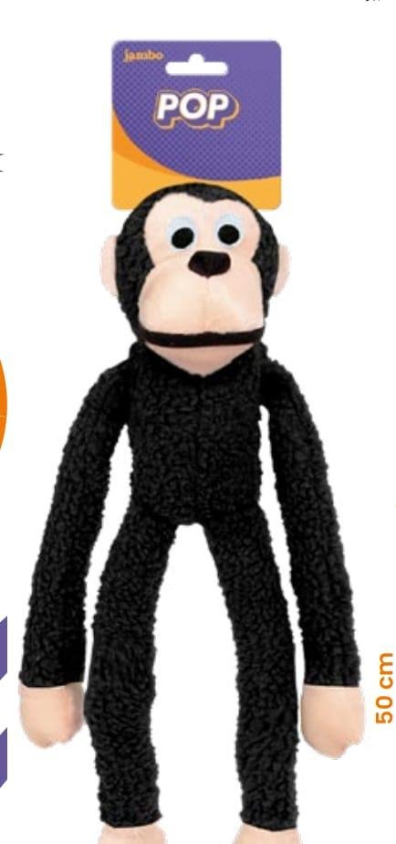JAMBO BRINQ. PELUCIA MACACO NEW POP PRETO