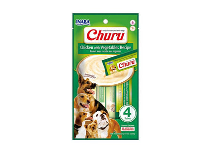CHURU DOG PETISCO FRANGO COM VEGETAIS C/4 UNI 56G