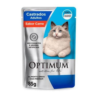OPTIMUM CAT SACHE CASTRADO CARNE 85G