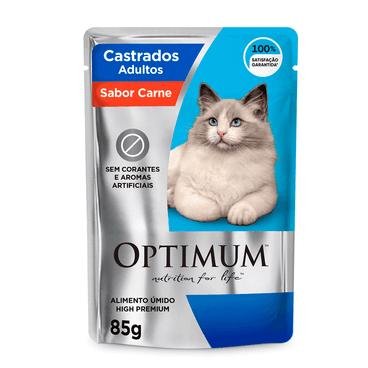 OPTIMUM CAT SACHE CASTRADO CARNE 85G