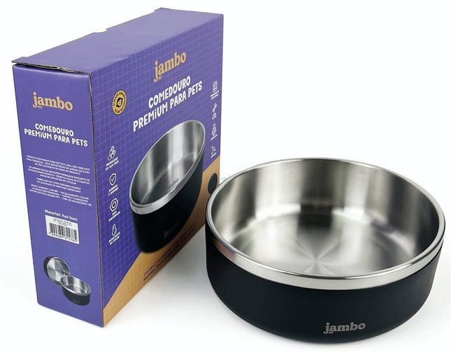 JAMBO COMEDOURO PREMIUM INOX PRETO NR:4