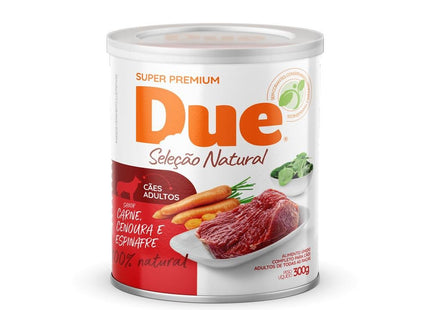 DUE LATA CAES ADULTOS CARNE/CENOURA/ESPINAFRE 300G