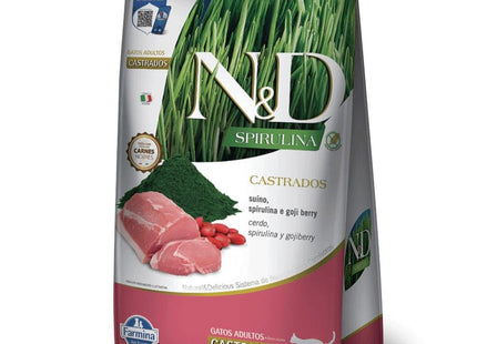 NED SPIRULINA GATOS ADULTOS CASTRADOS SUINO 1,5KG